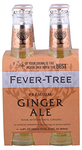 Fever-Tree Premium Ginger Ale, No Artificial Sweeteners, Flavorings or Preservatives, 6.8 Fl Oz Each (4 Bottles) Fever-Tree Premium Ginger Ale, No Artificial Sweeteners, Flavorings or Preservatives, 6.8 Fl Oz Each (4 Bottles)