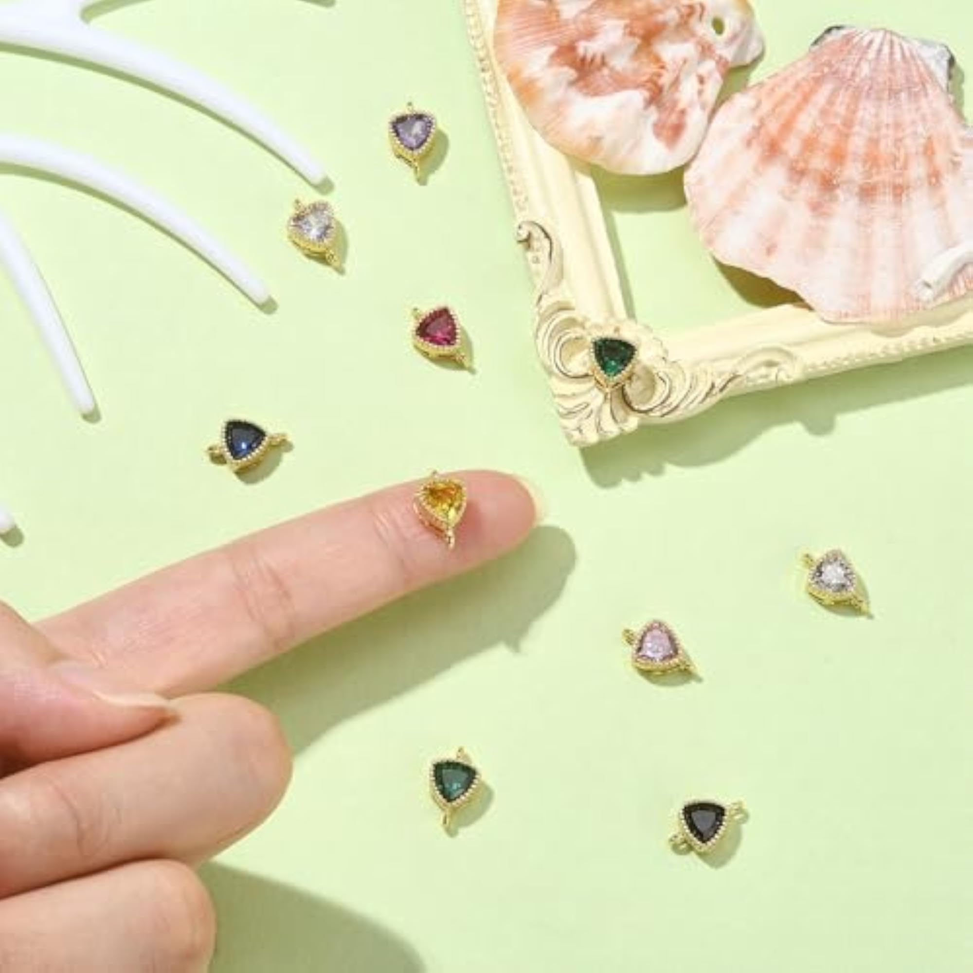 Cubic Zirconia Charms for DIY Jewelry Making, Assorted