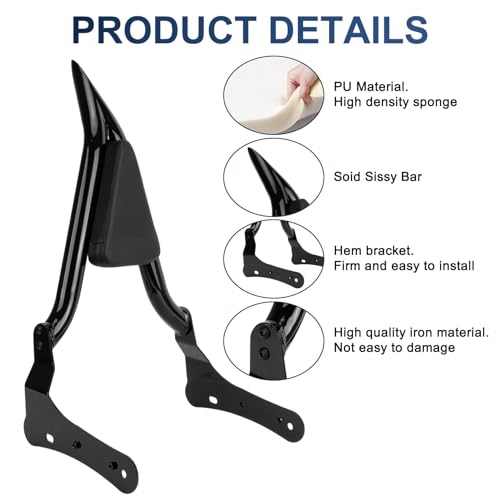 PSLER Detachable Passenger Sissy Bar