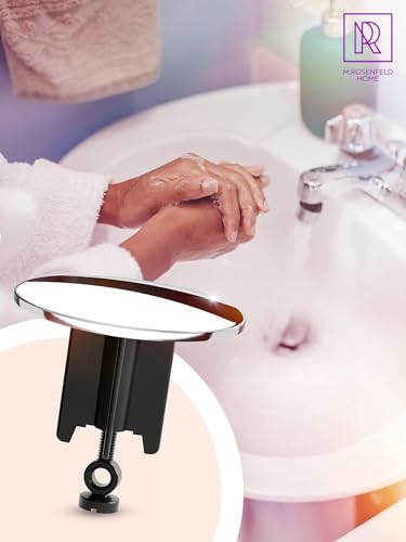 M. Rosenfeld Home Waschbeckenstöpsel mit Deckel 63mm Chrom Abflussstopfen – aus Messing, Universal mit Gummi für Waschbecken im Bad und Bidets - Excenterstopfen - Höhenverstellbar Rostfrei & Dicht