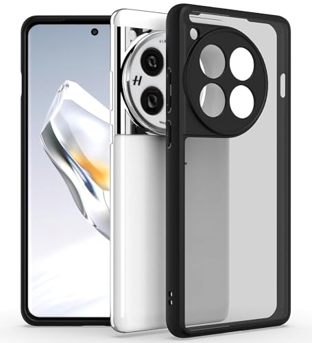 Image of Foso Royal Shock Proof Back Cover Case for OnePlus 12R 5G (PC+TPU) (Matte Black)