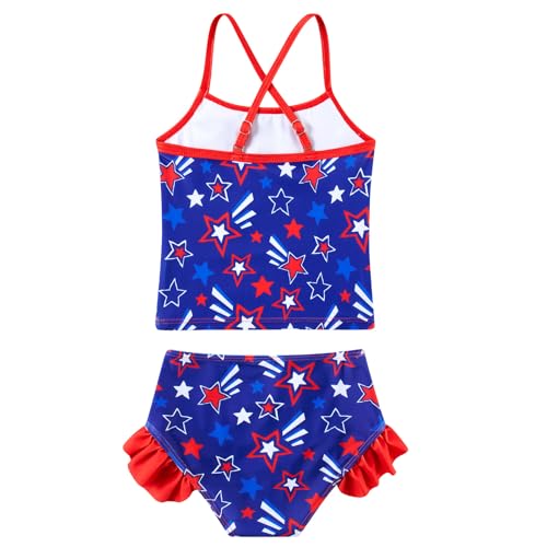 Image of BFUSTYLE Girls Swimsuit 3 Pieces Rash Guard Kids Long Sleeves Bathing Suit 3-8 Years Sun Proction Swimwear Tankini