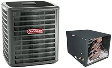 4 Ton Goodman 14 SEER R410A Air Conditioner Condenser with 24.5' Tall Horizontal Cased Evaporator Coil (Yes, please add a TXV to my order) - coolthings.us