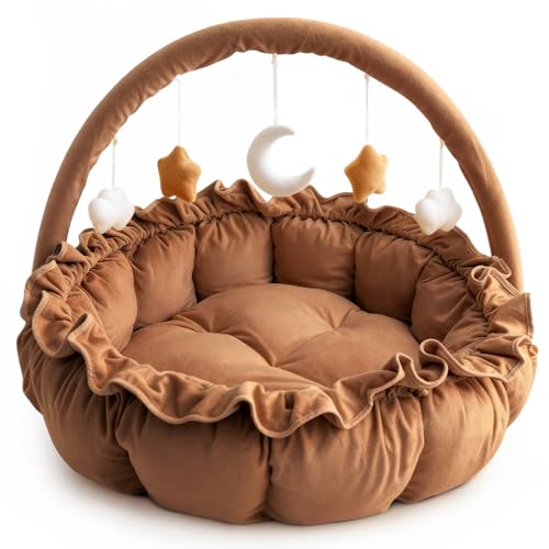 Image of 3-in-1 Baby Play Gym, Baby Play Mats for Floor, Plush and Thick Tummy Time Mat with 5 Sensory Toys for Infants, Large Babies Activity Center for Newborn Baby Shower Gift, Ball Pit, Pet Cushion