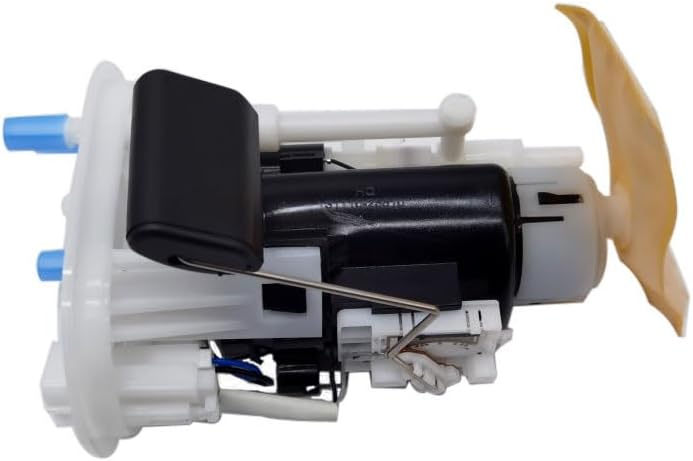 Side view of fuel pump assembly with filter sock