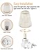 LOIWON Vintage Plug in Night Light with Switch, 2-Pack 0.5W LED Night Lights Plug into Wall Socket, Soft Warm Baby Nursery Nightlight with Linen Fabric Lamp Shade for Adult Kids Room Bathroom Hallway