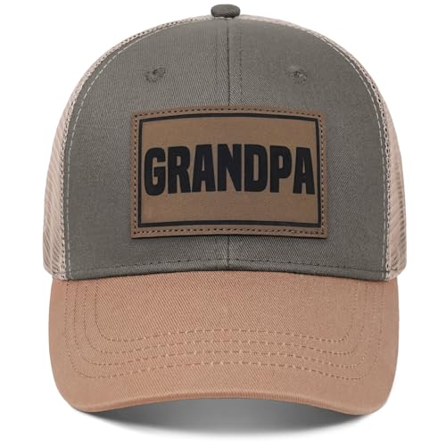 Image of Papa Dad Trucker Hat - Adjustable Men's Snapback Hats for Dad Grandpa, Fathers Day Birthday Gifts from Daughter Son