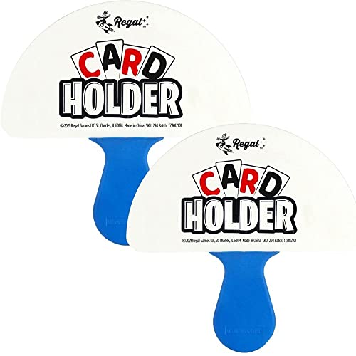 Image of Regal Games 2 Pack Card Holders for Playing Cards - Kids Card Holder with Plastic Paddles - Ideal for Family Fun Game Night and Travel (Ages 3+)