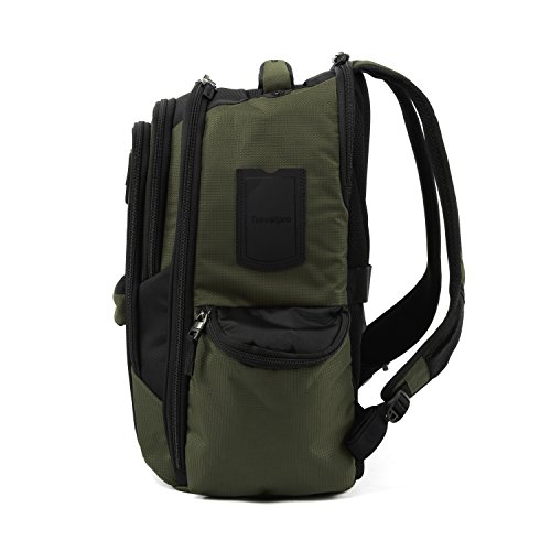 Image of Travelpro Bold Lightweight Rugged Backpack, Fits up to 15.6 inch laptop and tablet sleeve, Olive /Black