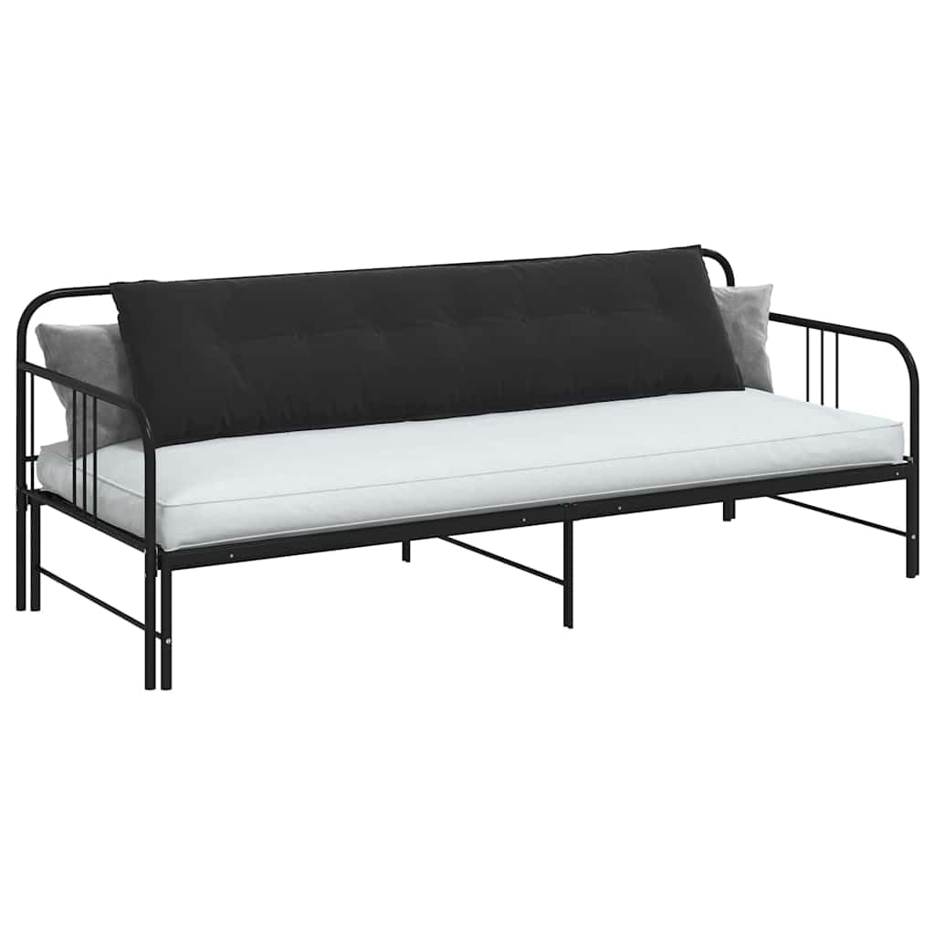 Poduszka na oparcie czarna, 200 x 50 cm, tkanina sztruksowa, ergonomiczna z wypełnieniem poliestrowym, do salonu, sypialni, biura, poduszka boczna, poduszka podpierająca plecy, wygodna