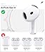 Proof Labs 4 Pairs for AirPods 4 Ear Hooks Covers [Added Storage Pouch] Accessories Compatible with Apple AirPods 4th Generation (White)