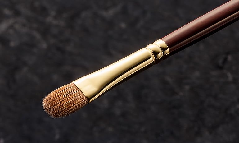 BISYODO Long Series Eye Shadow Brush - Round Flat Type, Brown