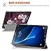 Hocase Galaxy Tab A 10.1 (SM-T580) Case 2016 Release, PU Leather Case w/Flower Design, Tri-Fold Stand Feature, Hard Back Cover for Galaxy Tab A 10.1