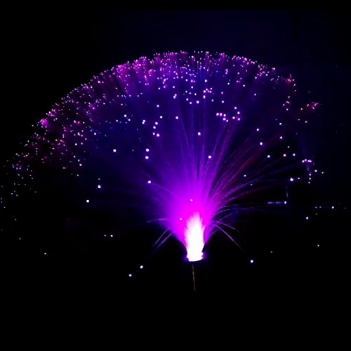 2Pcs Led Colourful Changing Fibre Fiber Optic Fountain Night Light Calming Lamp Christmas #TOP5