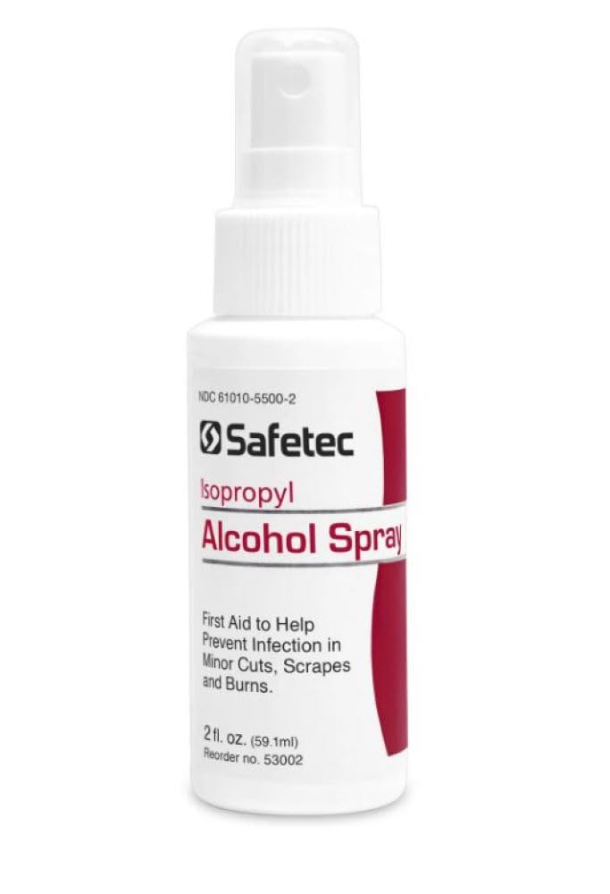 Safetec Isopropyl Alcohol 70 2oz Spray Bottle