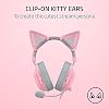 Razer Kitty Ears V2: Clip-on Kitty Ears for Headsets, Gaming Headphones - Universal Fit - Versatile, Adjustable Straps - Lightweight Sillicone - Durable & Comfortable - Quartz Pink