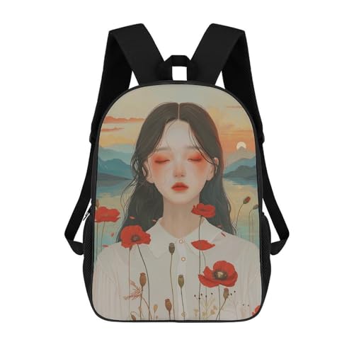 Long Hair Beauty Bookbag - Ultra Lightweight Portable Backpack Work Travel Backpack for Men Women Fits 16 Inch Notebook