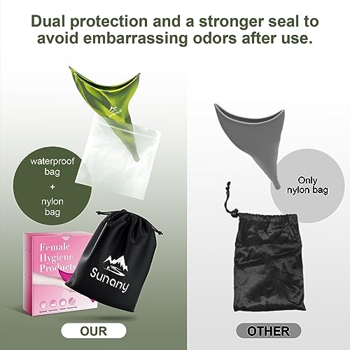 Image of Female Urinal, Reusable Silicone Foolproof Women Pee Funnel Allows Women to Pee Standing Up,Women's Urinal is The Perfect Companion for Indoor Use