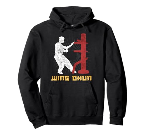 Wing Chun Dummy cinese Kung Fu Martial Arts Fighter Felpa con Cappuccio