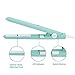 Hair Straightener and Curler, 2 in 1 Mini Bangs Beauty Flat Iron Heating Ceramic Tourmaline Plate Ionic Hair Straightener & Curler (Green)