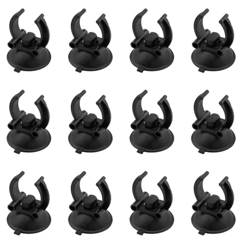 FINBe Aquarium Suction Cups Heater Suction Cup with Clamp for Aquarium Heaters Piping Hoses Plant Fish Tanks 12PCS