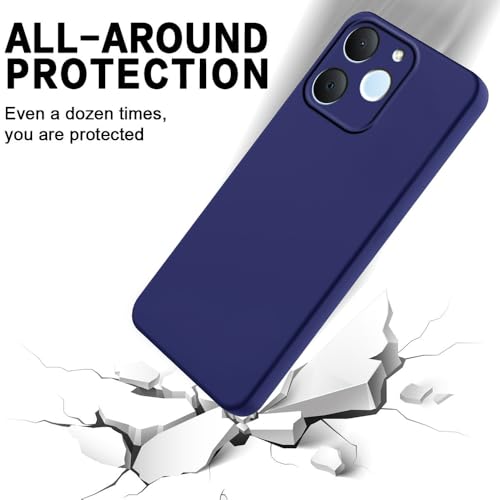 Image of Back Cover for Realme C71 4G | Full Camera Protection | Premium Liquid Silicon Case | Flexible Bumper Case for Realme C71 4G (Dark Blue)