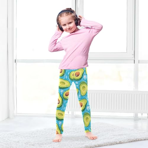 Avocado Girls' Leggings Toddler Doodles Water Kids Yoga Pants Dance Active Tights 4T4