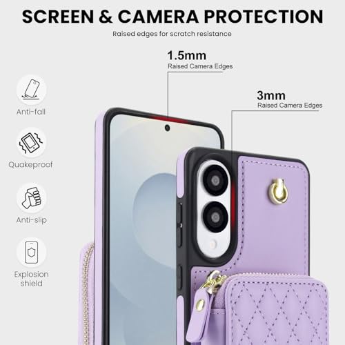 Étui portefeuille Galaxy S24 Ultra antichoc zippé pour éviter les rayures