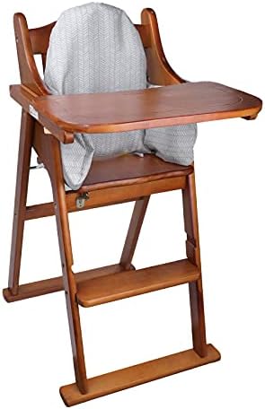 Cushion for High Chair,High Chair Cushion Pad/high Chair Seat Pad, Built-in Inflatable Cushion, Soft and Comfortable, Baby Sitting More Comfortable (Gray Stripes)