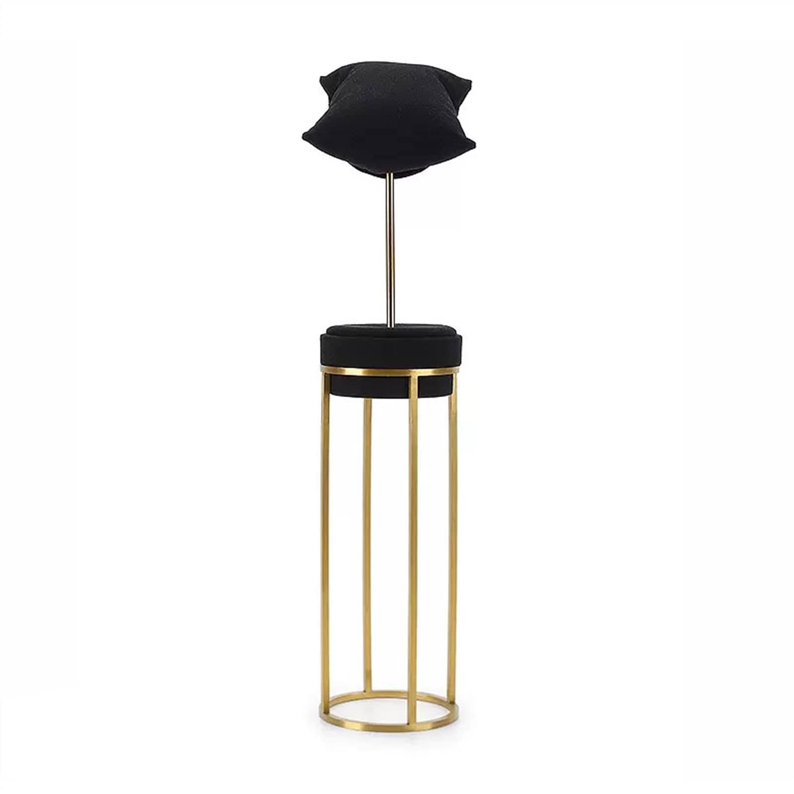 J9V4G6S3B5 Jewellery Storage Black Pendant Display Stand Showcase Jewelry Organizer Bracelet Holder Metal for Necklace Trade Show Countertop Watch Bearer(B)
