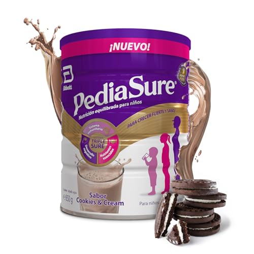 PediaSure – Sabor Cookies & Cream – Complemento Alimenticio para Niños con Proteínas, Vitaminas y Minerales – 850 gr