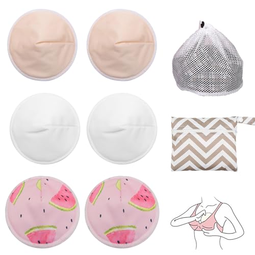6 StüCk Stilleinlagen Waschbar Waschbare Stilleinlagen Breast Pads Nursing...