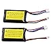Blomiky 2 Pack 7.4V 900mAh Lipo Rechargeable Battery with PH2.0 Plug and Charger Cable Suitable for Axial 1/24 SCX24 RC Truck / SCX24 Battery and USB 2