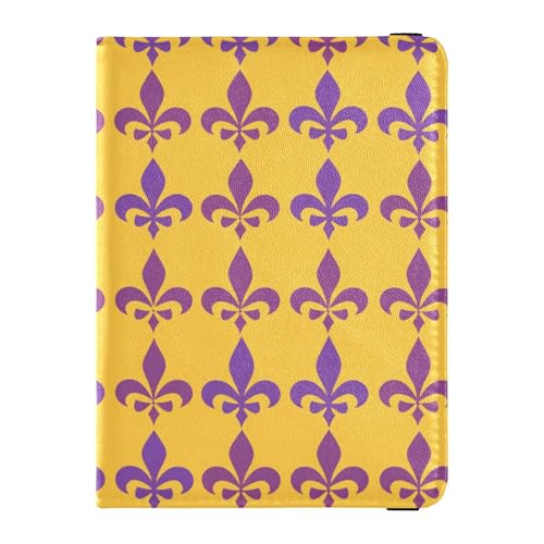 Porta passaporto in pelle con motivo retrò viola per viaggio impermeabile denaro e custodia per carte di credito per le donne viaggio accessori indispensabili