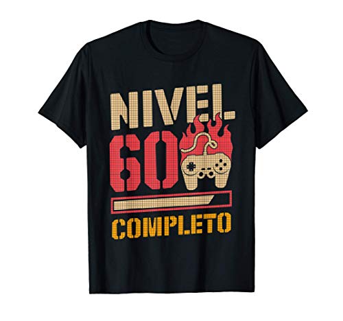 Regalo 60 Años, Nivel 60 Completo Aniversario Cumpleaños Camiseta