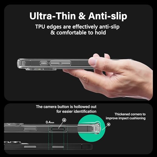 Image of ONES Magnetic for iPhone 17 Slim Case, [Compatible with Magsafe] [Military-Grade Drop Protection][Anti-Yellowing], Shockproof Protective Cover for iPhone 17, Scratch-Resistant, Transparent
