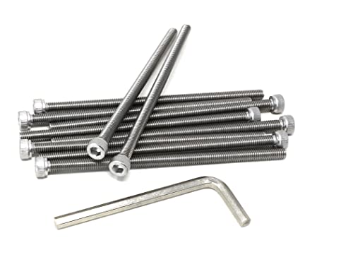 Image of iexcell 10 Pcs M6 x 120mm Thread Pitch 1 mm Stainless Steel 304 Hex Socket Head Cap Screws Bolts Kit