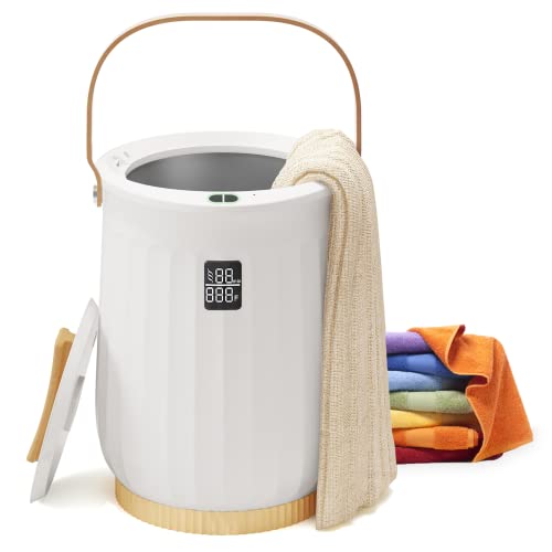 Durimi Luxury Towel Warmer Bucket Style White Large Towel Heater Portable Spa Towel Warmer for