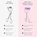 THE QUICK FLICK Eyelash Curler, Stainless Steel Eyelash Curler with Comb, Safe & Gentle on All Eye Shapes, Pink Eyelash Curlers for Separated & Curled Lashes, Travel-Friendly Eyelashes Curler