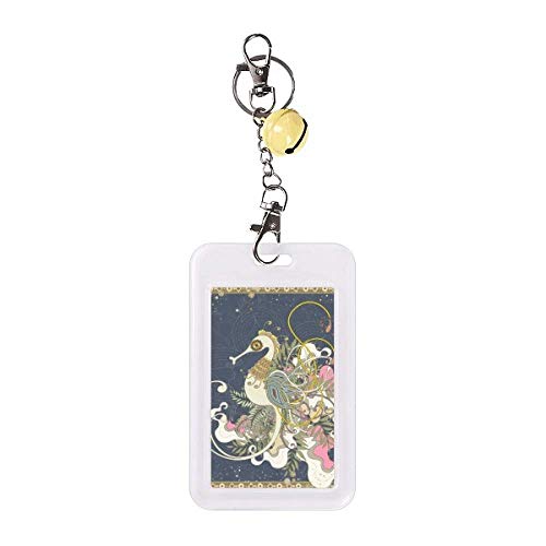 Badge de protection pour carte de crédit RFID NFC hippocampe jaune cloche