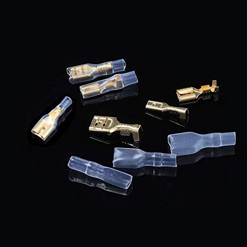 120pcs 2.8/4.8/6.3mm Crimp Terminals Female Spade Terminals Insulated Seal Electrical Wire Connectors With Insulating Sleeve VUQLDHAYZ