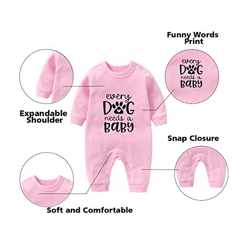 YSCULBUTOL Baby Twins Bodysuit Every Dog Needs A Baby Newborn Long Sleeve Clothes Unisex Twin Outfits With Hat2