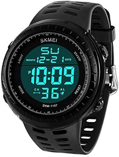 LYMFHCH Men's Digital Sports Watch LED Screen Large Face Military Watches and Waterproof