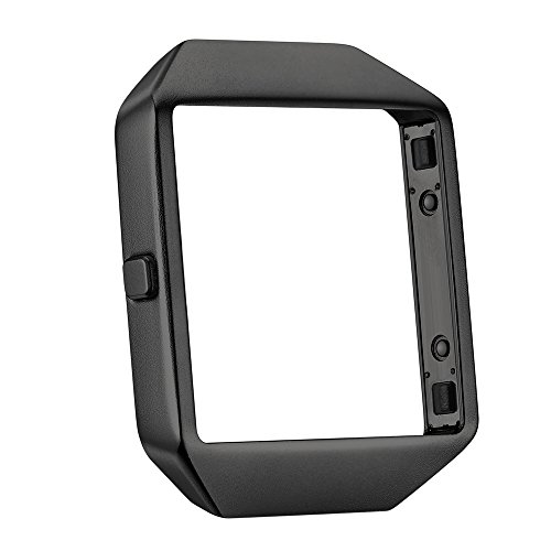 Kartice Compatible with Fitbit Blaze Frame,Fitbit Blaze Frames Housing Cable Metal Stainless Steel Frame Compatible Fibit Blaze Smart Watch.-Black