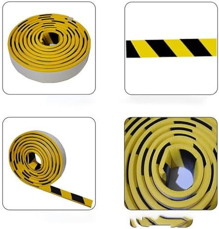 Heavy Duty U-Shaped Corner Guards, 196.9" Self-Adhesive NBR Rubber Bumpers, Wall Protectors for Garage & Warehouse Safety, Anti-Collision Foam Edge Protectors, 1 Pack