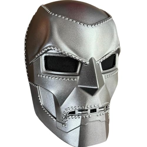 COSLANDERS Mens Doctor Doom Costume Mask Halloween Doctor Doom Costume Accessory (STYLE1 ONE SIZE)