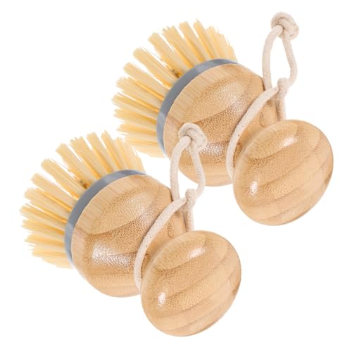 LIFKOME 2pcs Portable Dish Cleaning Brushes Compact Kitchen Scrub Brushes for Efficient Dishware Cleaning for Bowls and Pots Lightweight and Easy to Grip