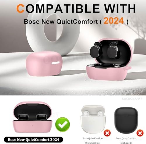 Image of Soft Silicone Case Cover for Bosee New QuietComfort (2024) -Pink
