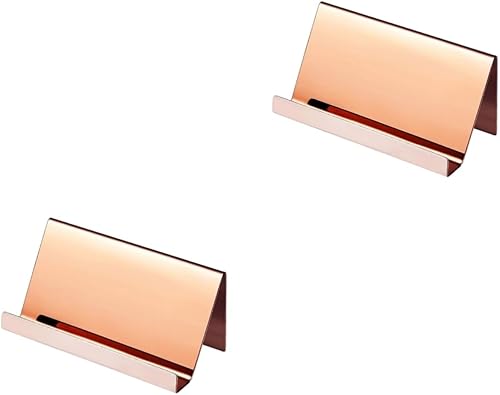 VILLCASE 2 unids al aire libre de negocios titular de metal soporte de negocios de acero inoxidable Accesorios de mesa Accesorios de oro para