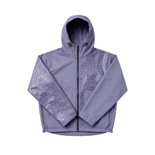 Women'S Rain Jacket With Hood Zipper Waterproof Cheetah Wind Breaker Jacket - image 7